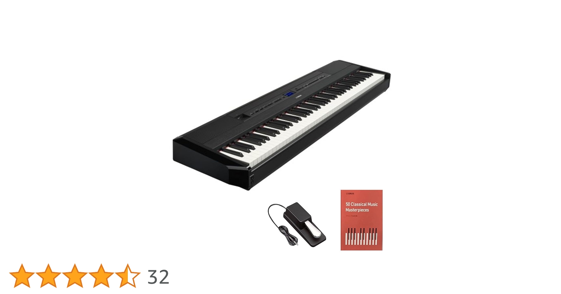 Amazon | ヤマハ 電子ピアノ P-525B Pシリーズ 88鍵盤 木製鍵盤 本格的